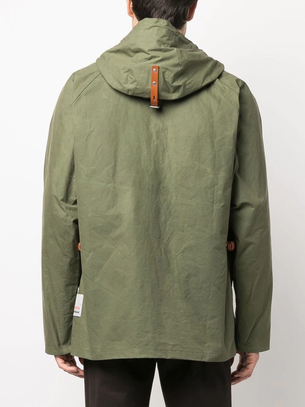 flap-pockets cotton hooded jacket - 4