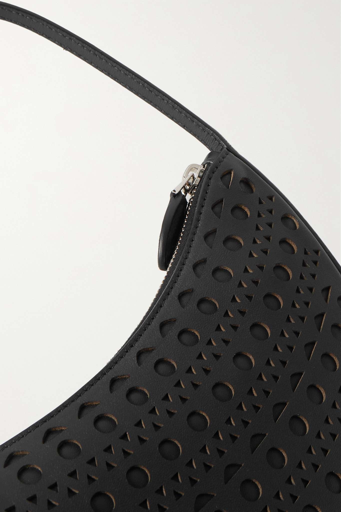 Demi Lune laser-cut leather shoulder bag - 4