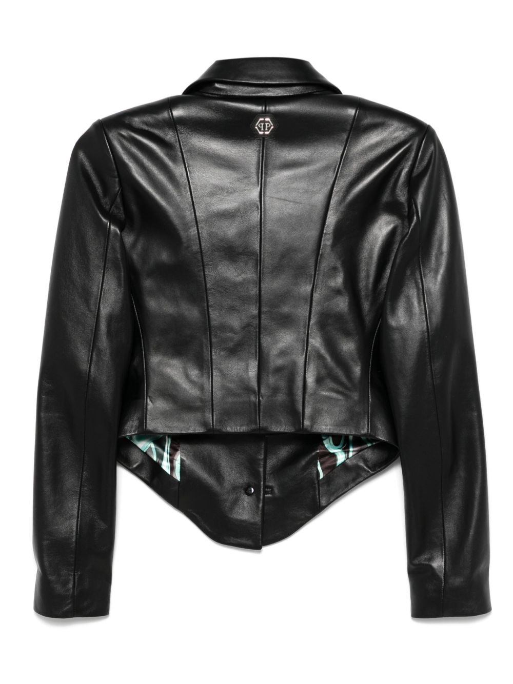 leather blazer - 2