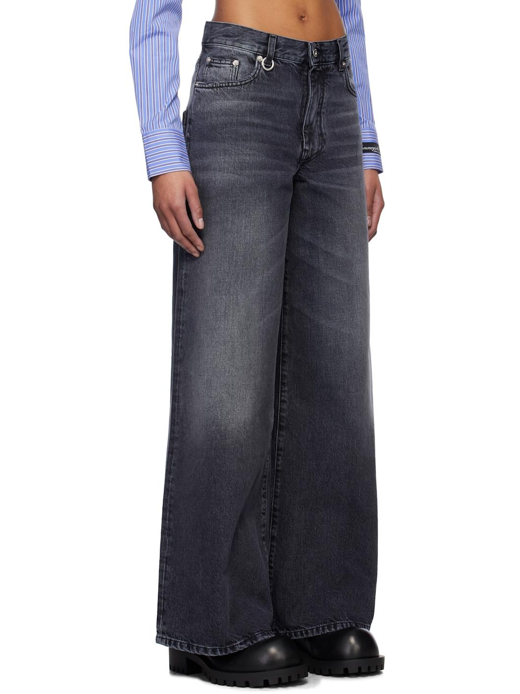 Black Oversized Washed Jeans - 2