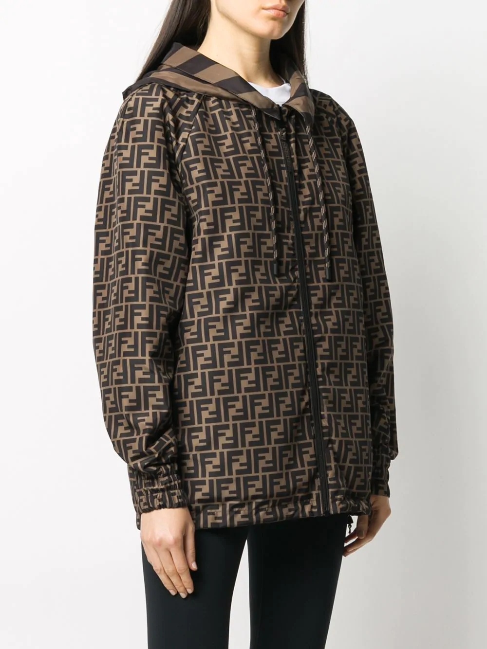 reversible multi-print hooded jacket - 3