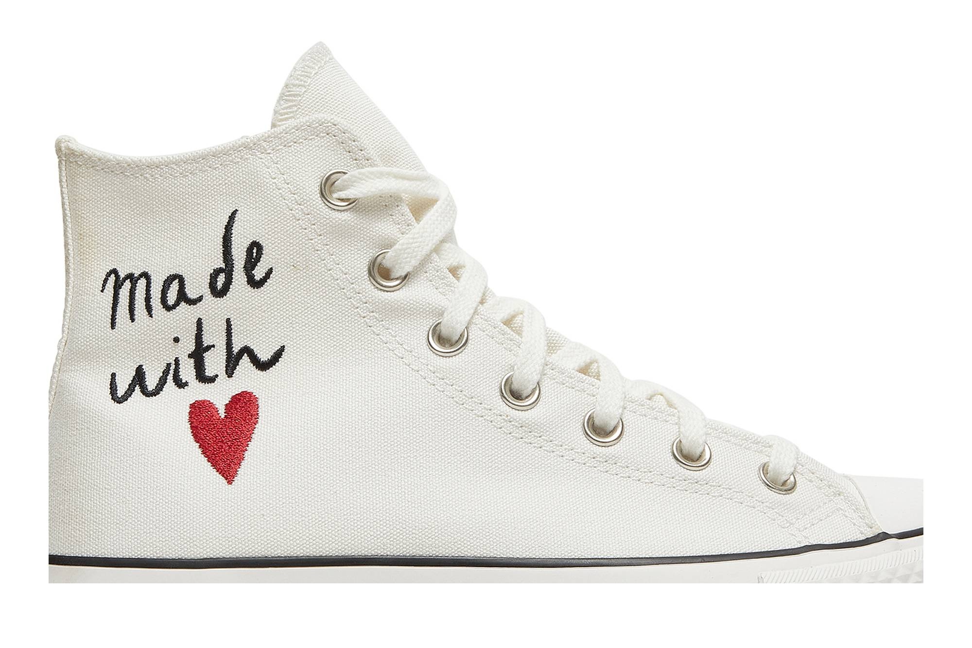Wmns Chuck Taylor All Star Lift High 'Valentine's Day - Vintage White' - 2