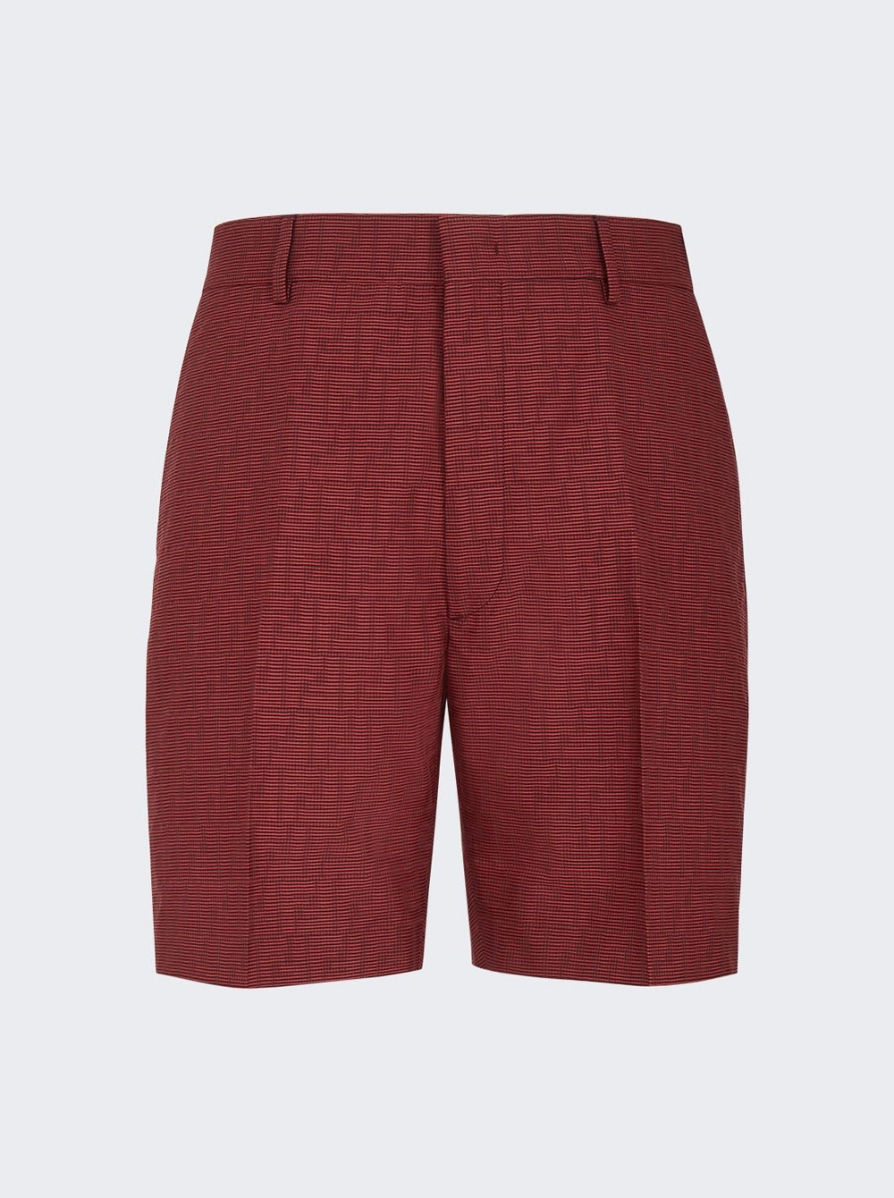 Optical Vichy Burmuda Shorts Burgundy - 1