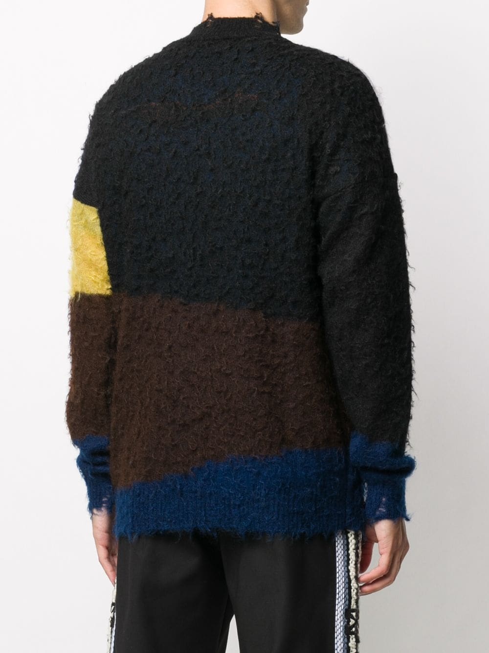 colour-block crew neck jumper - 4