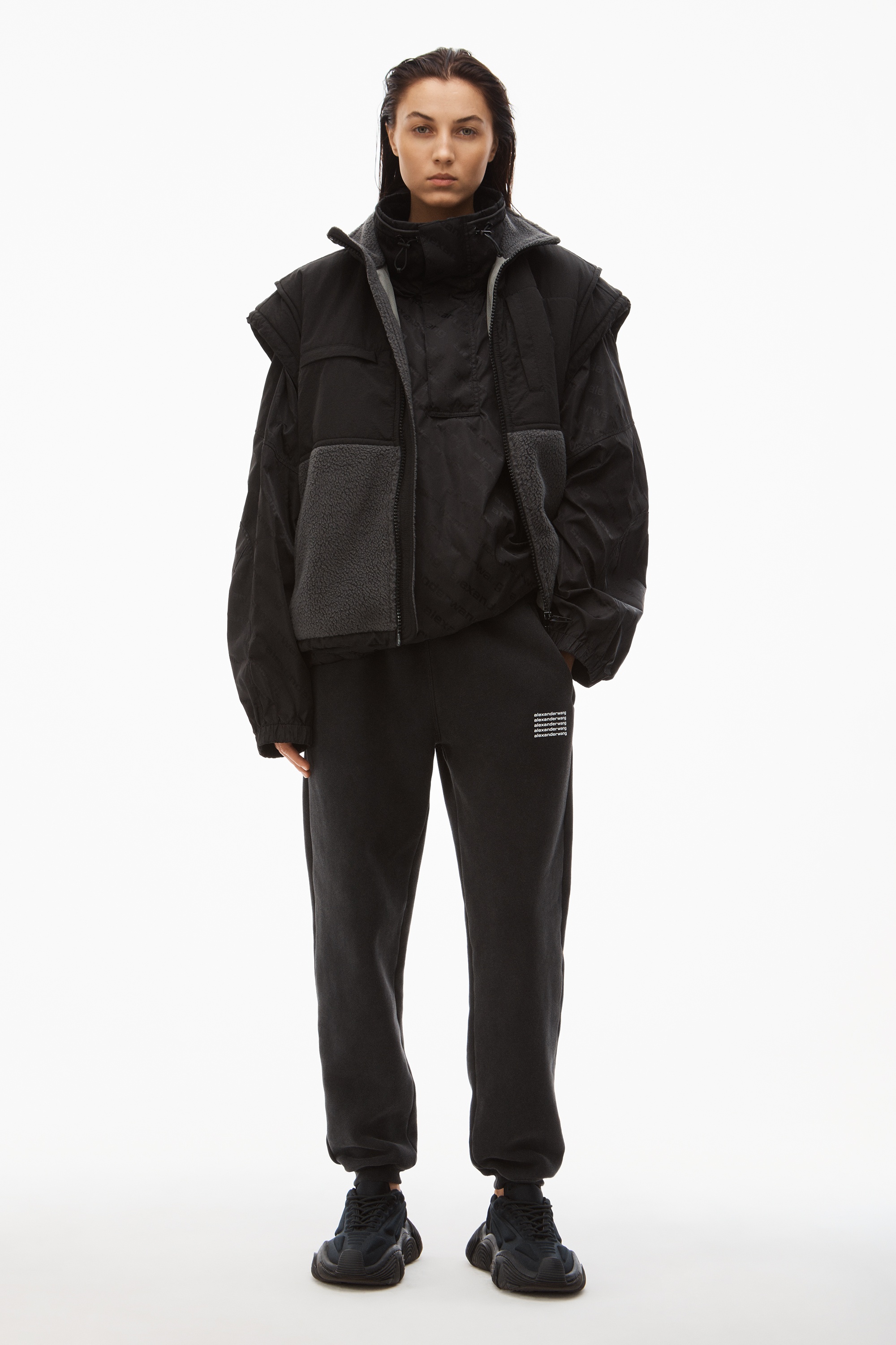 SWEATPANT IN ACID WASH DENSE FLEECE - 2