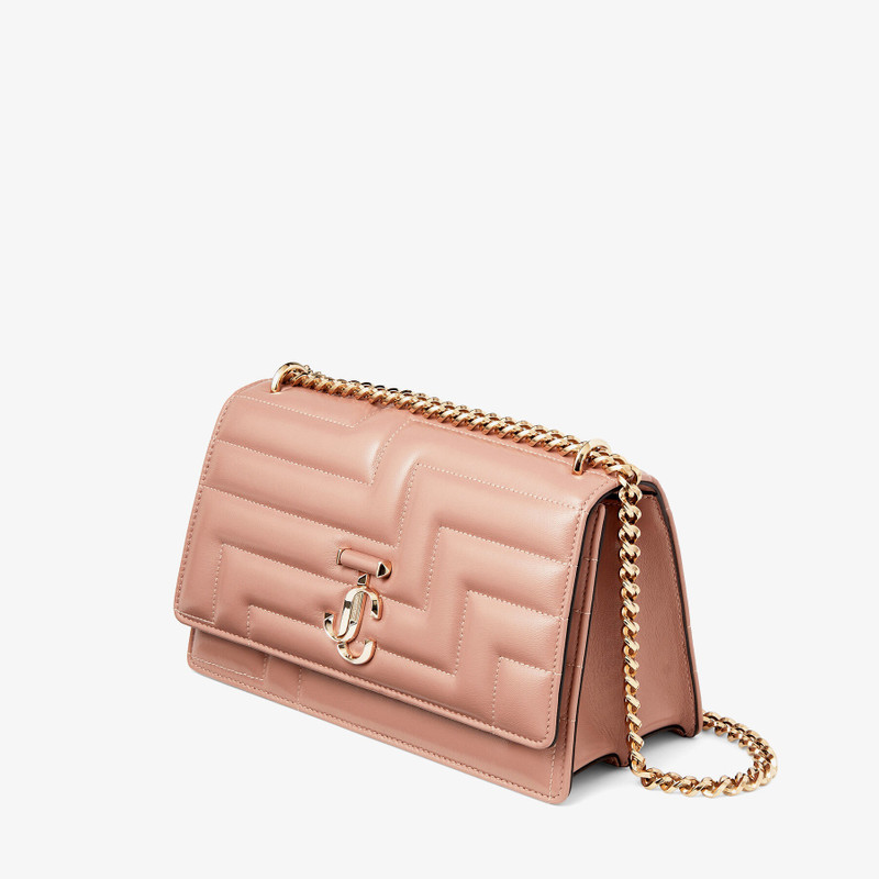 Varenne Avenue Shoulder
Ballet Pink Quilted Nappa Leather Bag with Light Gold JC Emblem 4