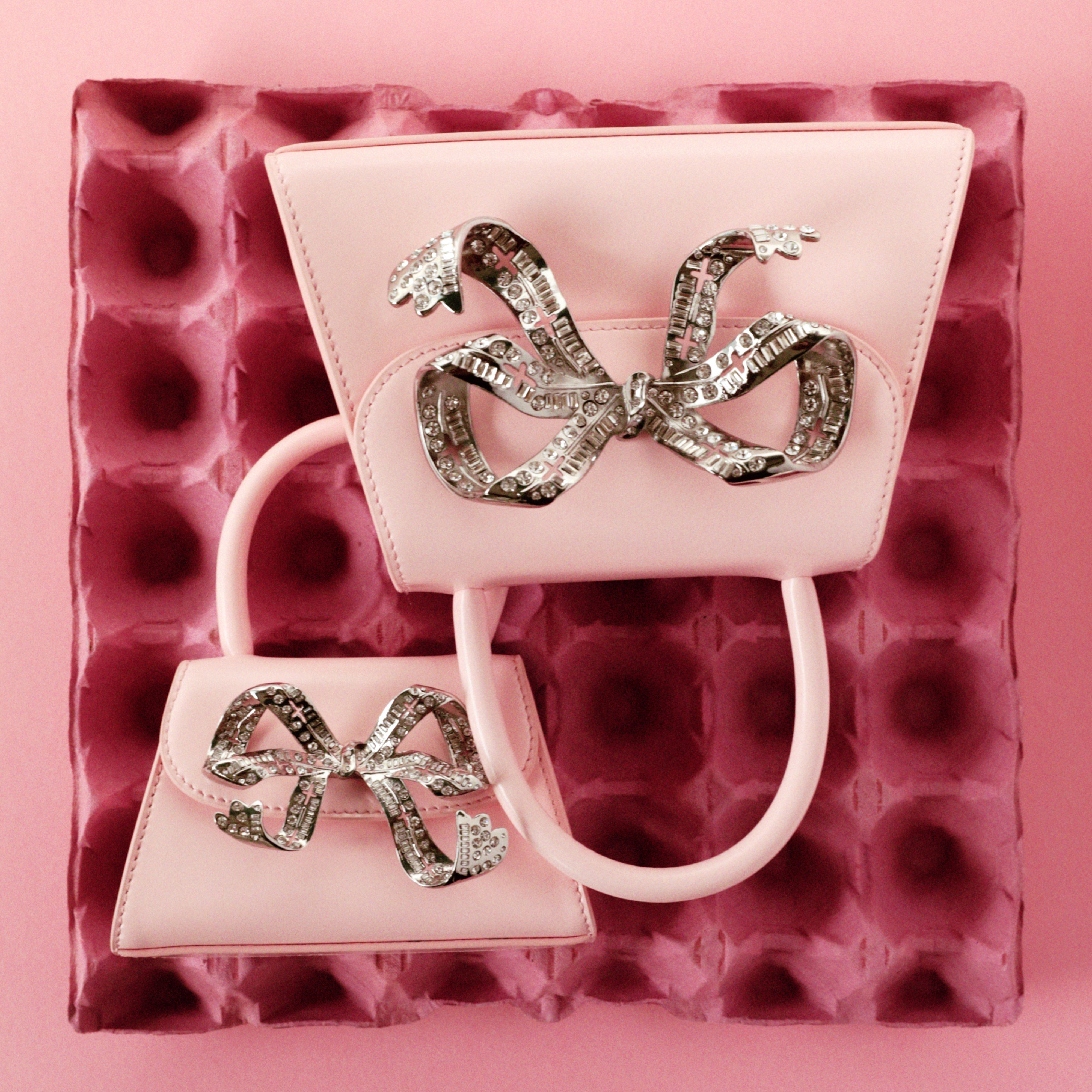 The Bow Mini in Pink with Diamanté - 6