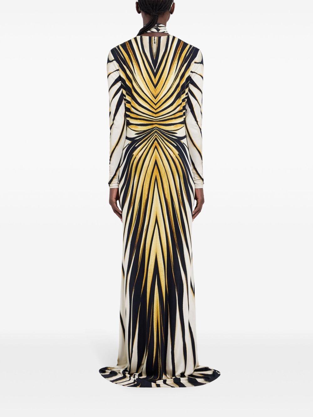 Ray of Gold print maxi dress - 4