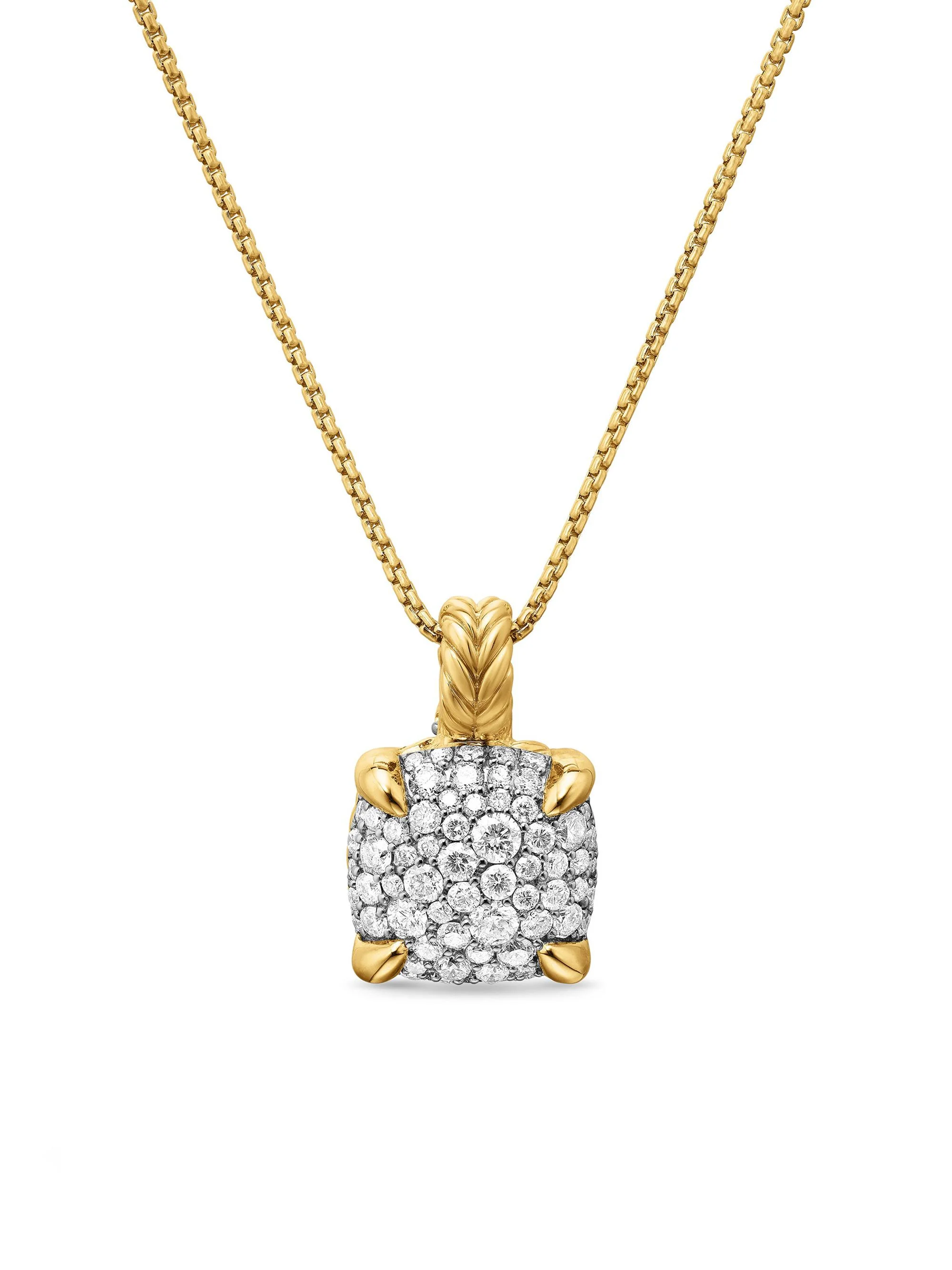 Women's Chatelaine Pendant Necklace in 18K Yellow Gold - Diamond - 1