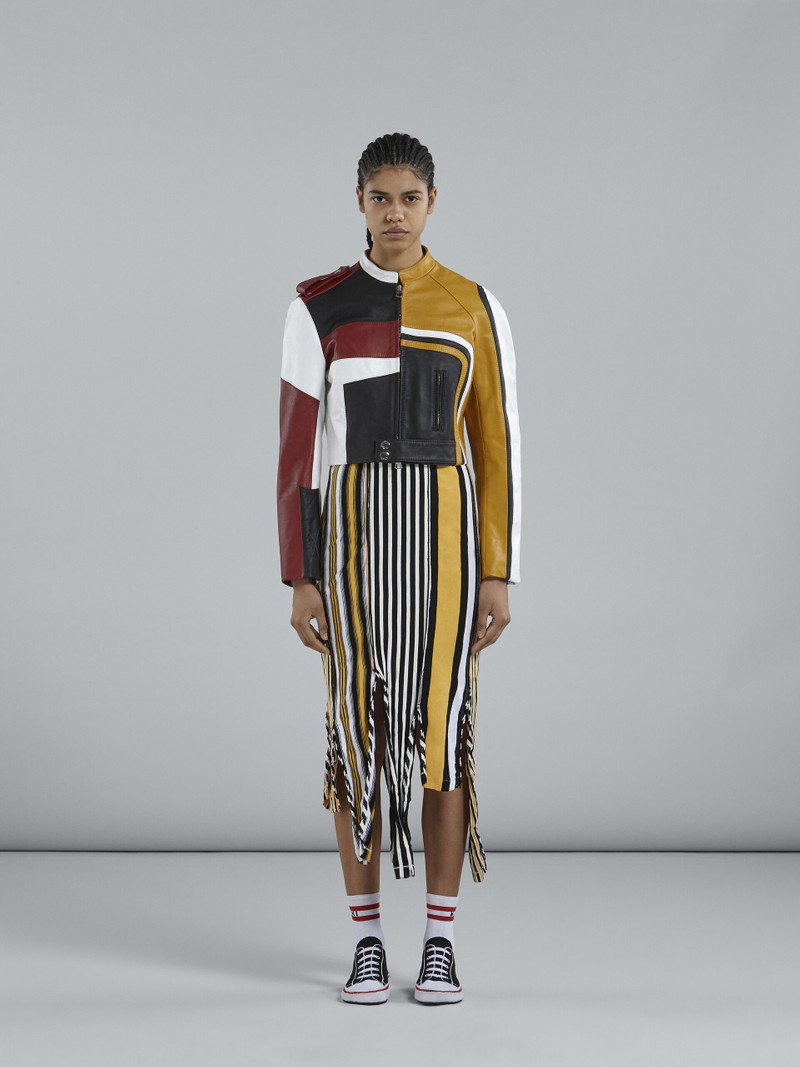 Marni LEATHER BIKER JACKET outlook
