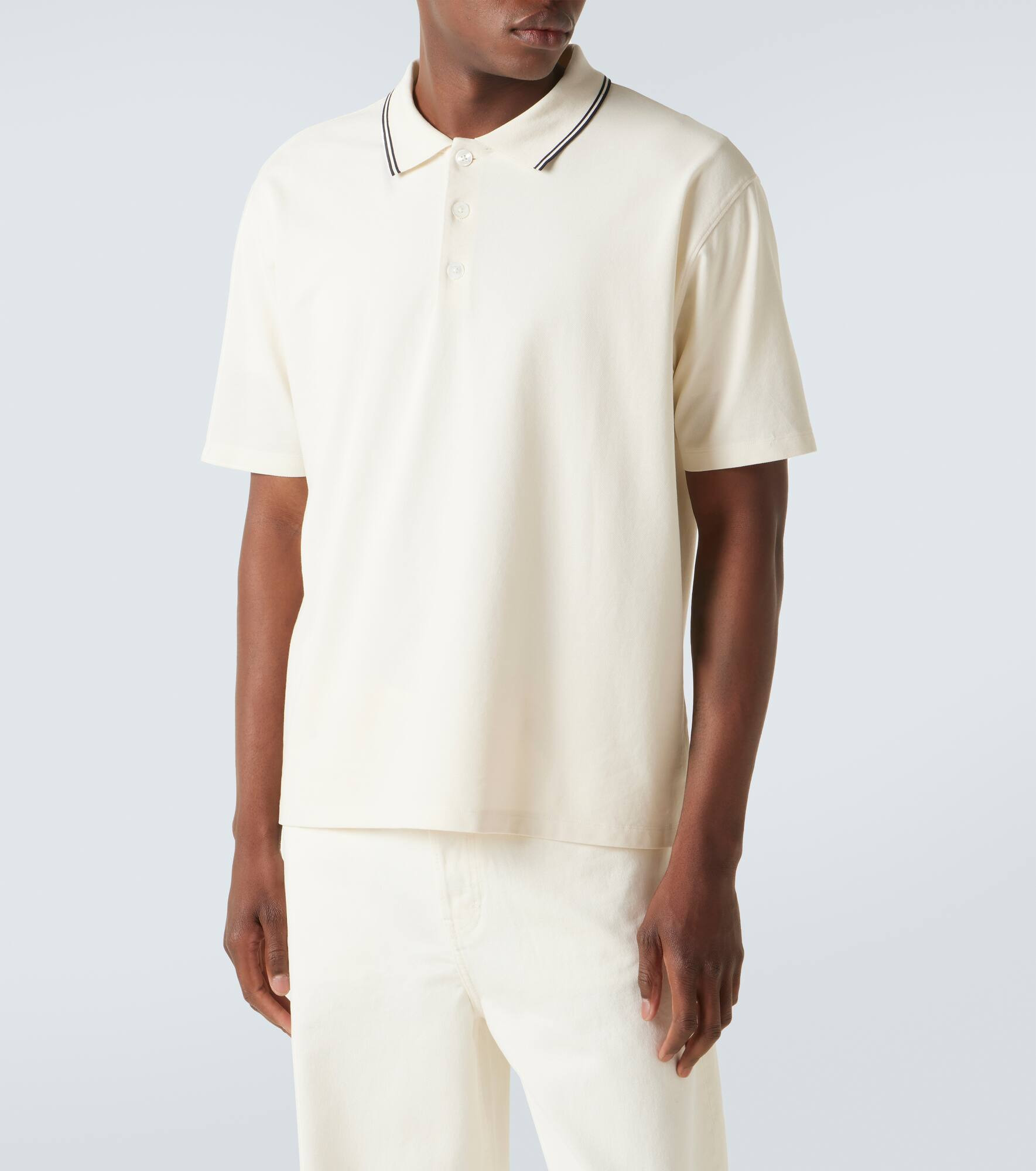 Cotton piqué polo shirt - 3