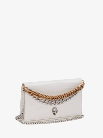 Alexander McQueen Women's Small Skull Bag With Chain in Ivory outlook
