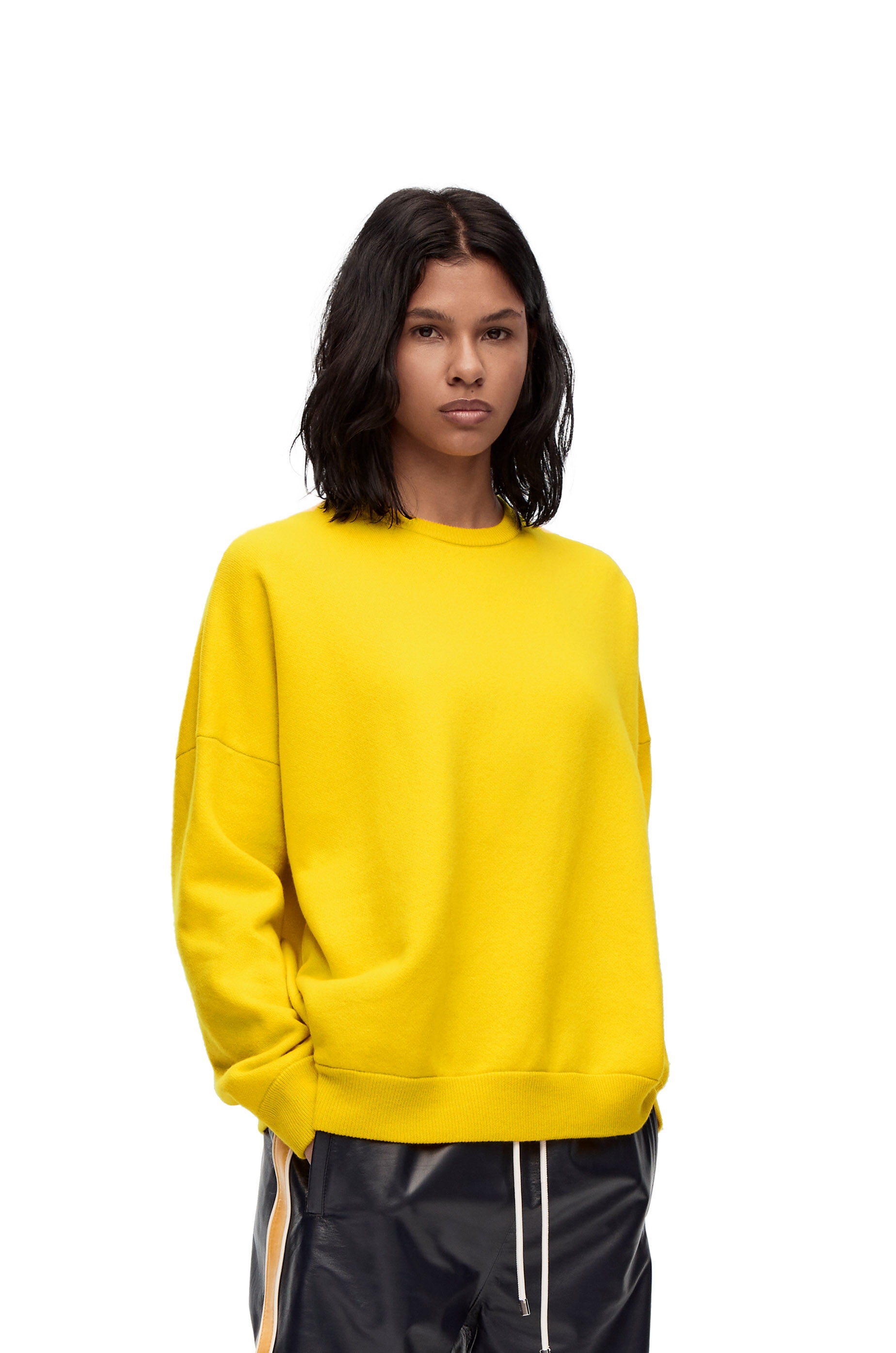 Oversize crew neck sweater in cashmere - 3