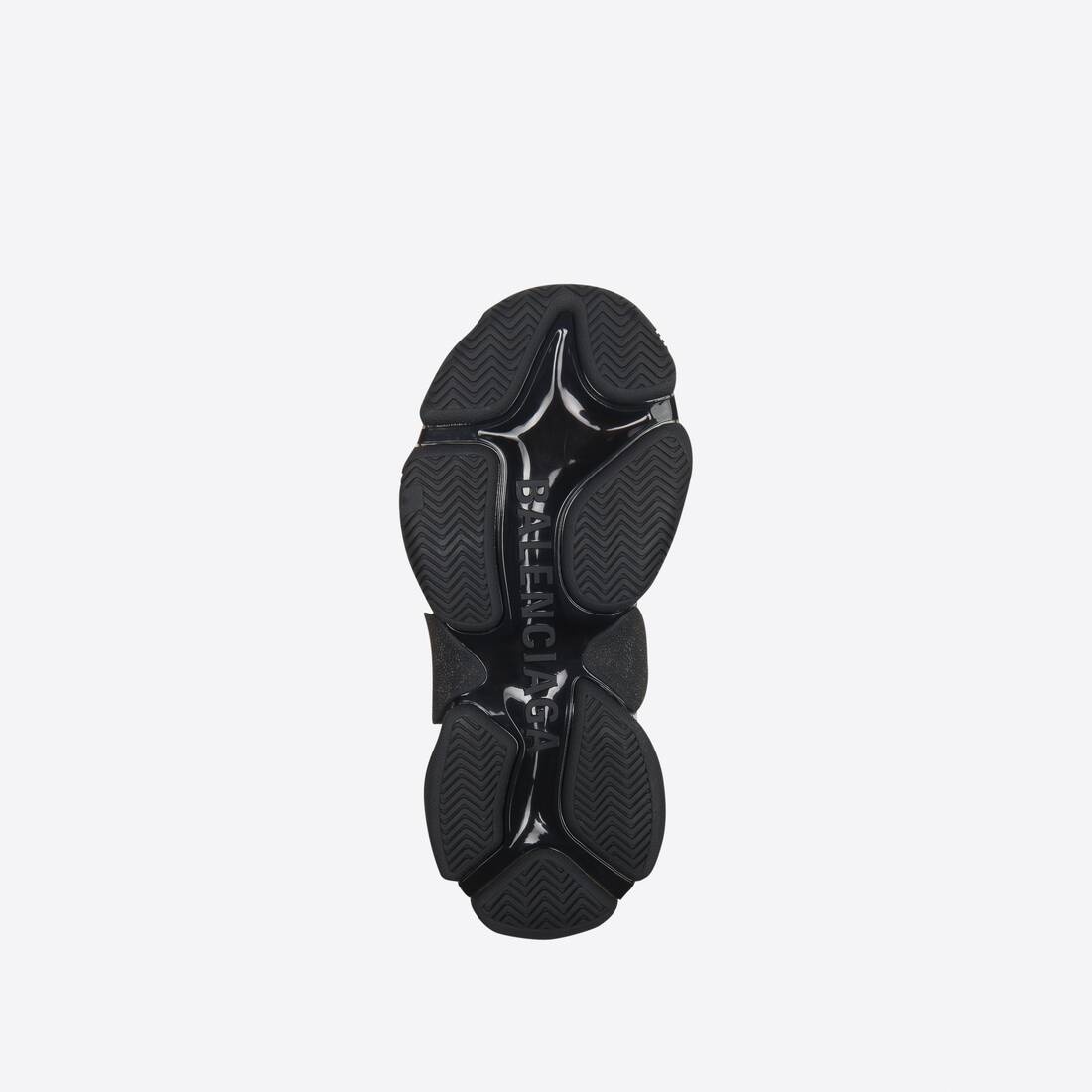 Women's Triple S Clear Sole Sneaker in Black/ivory - 6