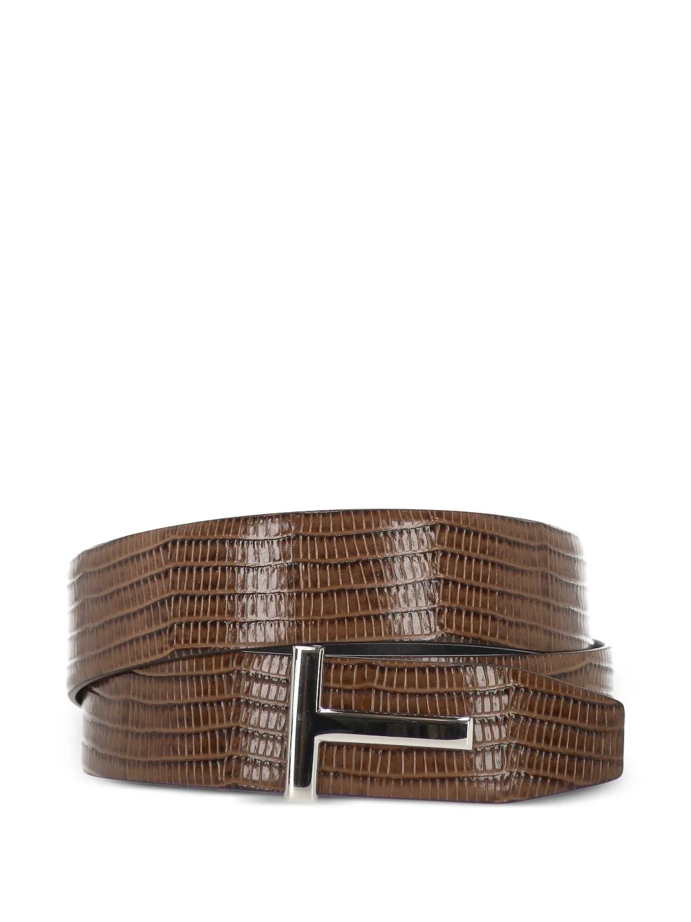 T-buckle lizard-effect belt - 1