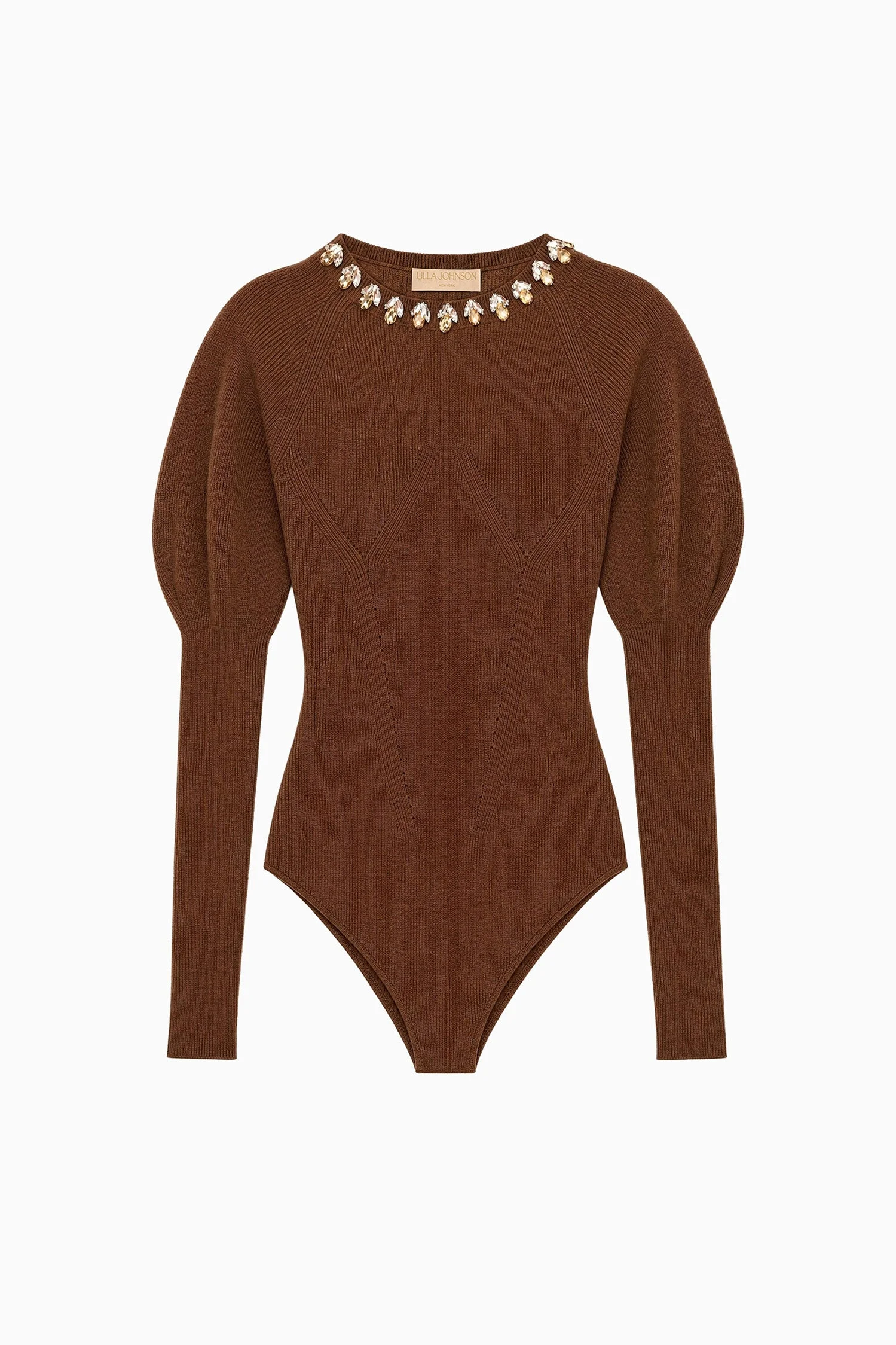 Imara Wool Bodysuit with Embellishments - 1