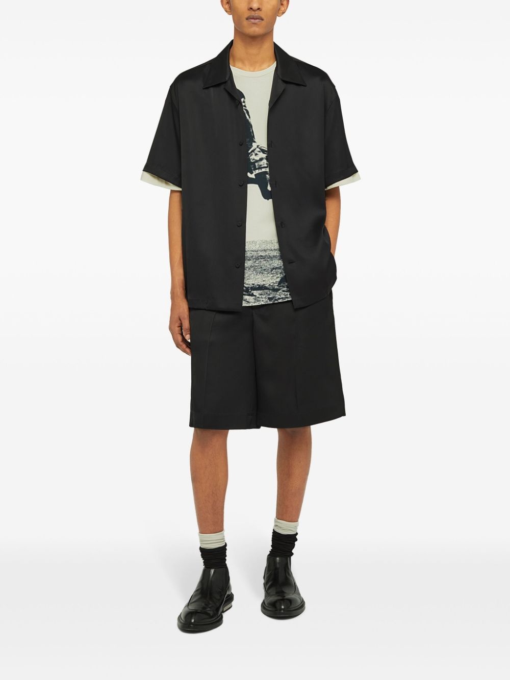 drawstring-waist shorts - 2