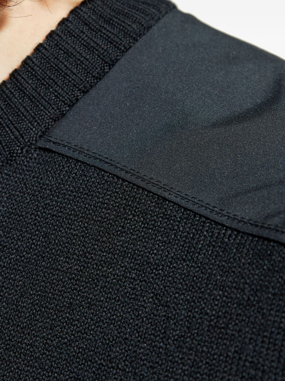 wool shoulder-patch sweater - 5