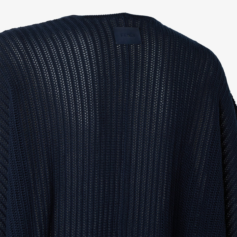 FF Poncho Navy blue cotton poncho 3