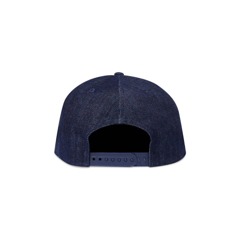 A BATHING APE® BAPE x New Era Leather Patch 9FIFTY Snapback Cap 'Navy/Indigo' outlook