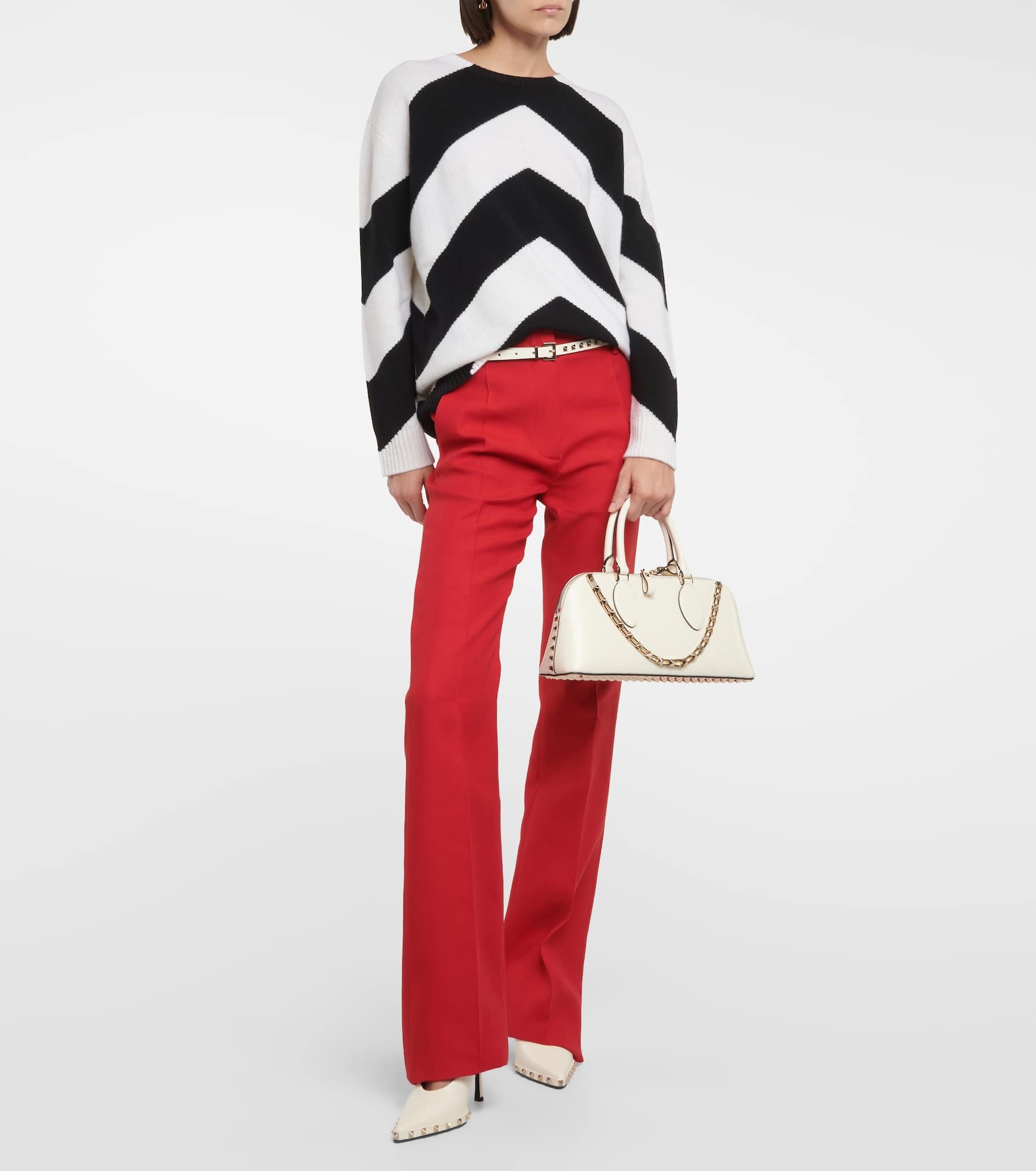 Crêpe Couture high-rise flared pants - 2