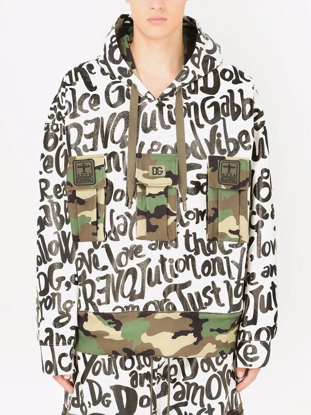 graphic-print camouflage hoodie - 3