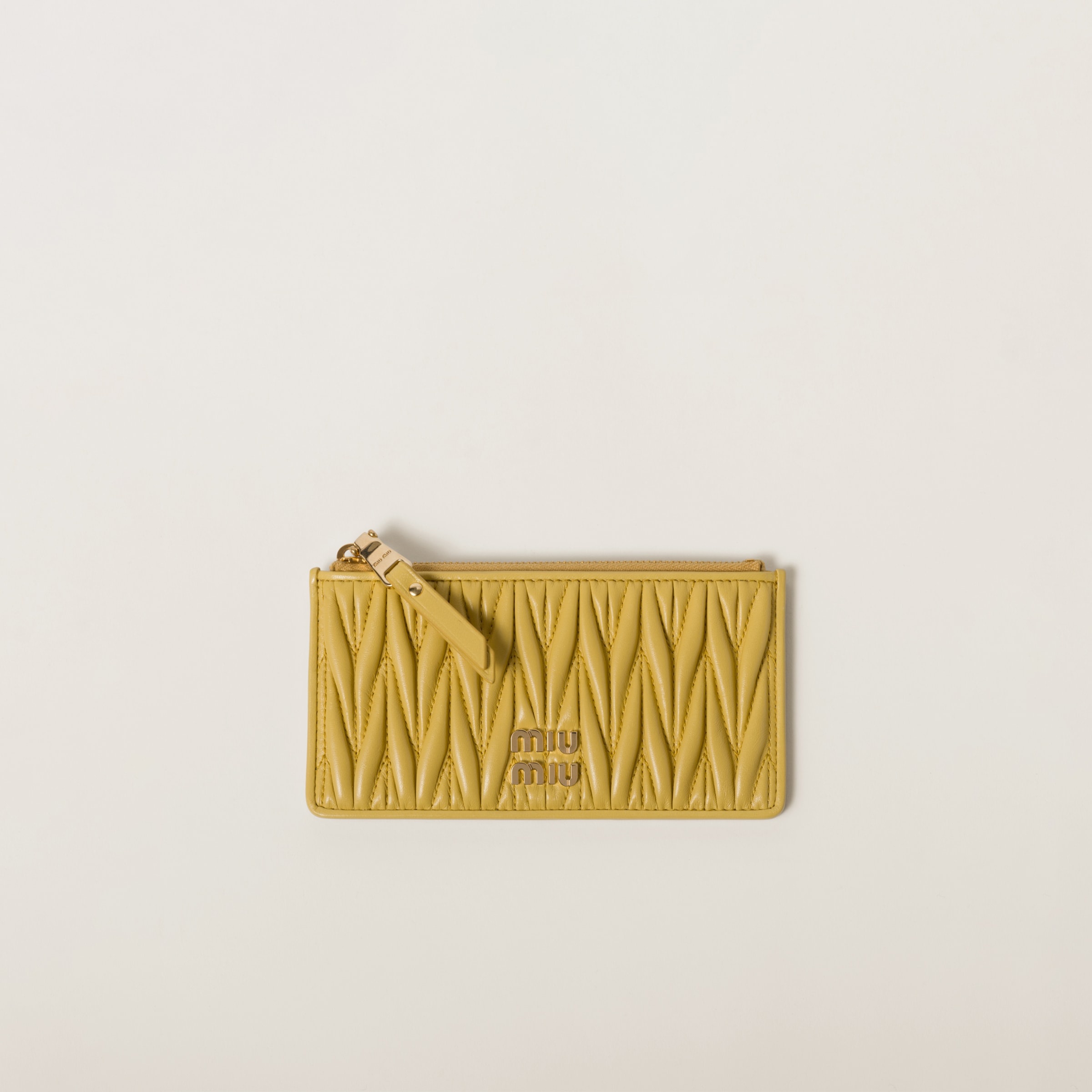 Matelassé nappa leather envelope wallet - 1