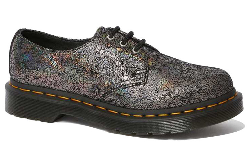 Dr. Martens (WMNS) Dr. Martens 1461 Metallic JK 'Gunmetal Iridescent Crackle' 25730029 outlook