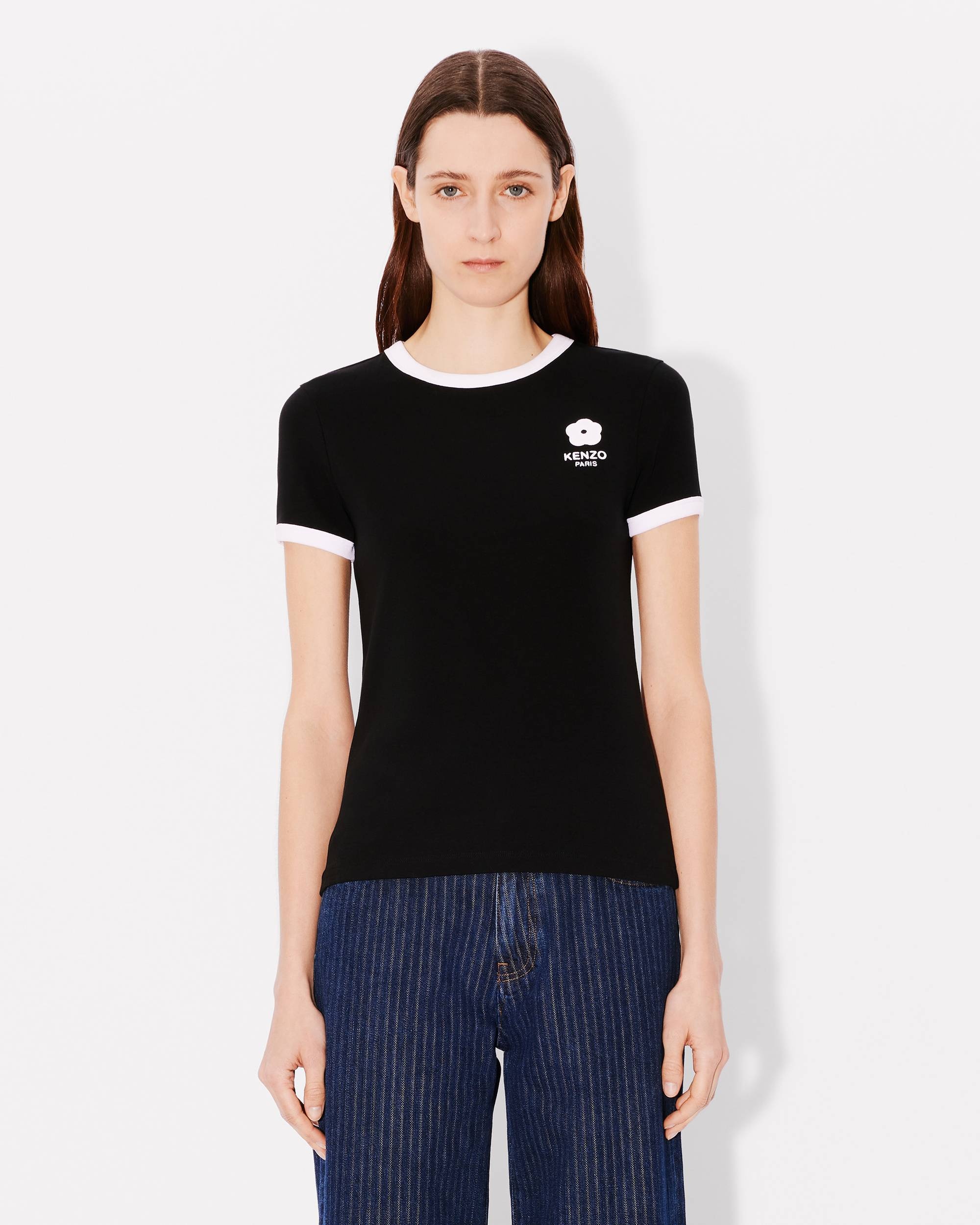 'Boke Flower 2.0' embroidered rib T-shirt - 3