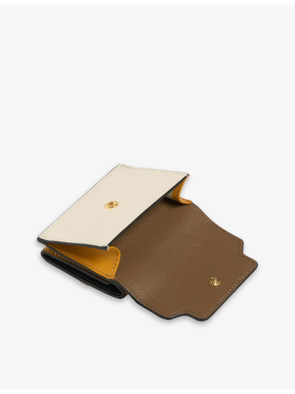 Logo-print leather trifold wallet - 4