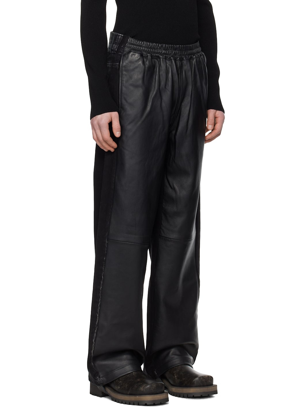 Black P-Ochs Leather Pants - 2