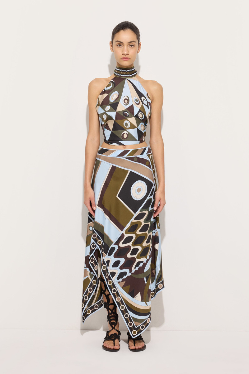 PUCCI VIVARA PRINT SILK SCARF SKIRT outlook