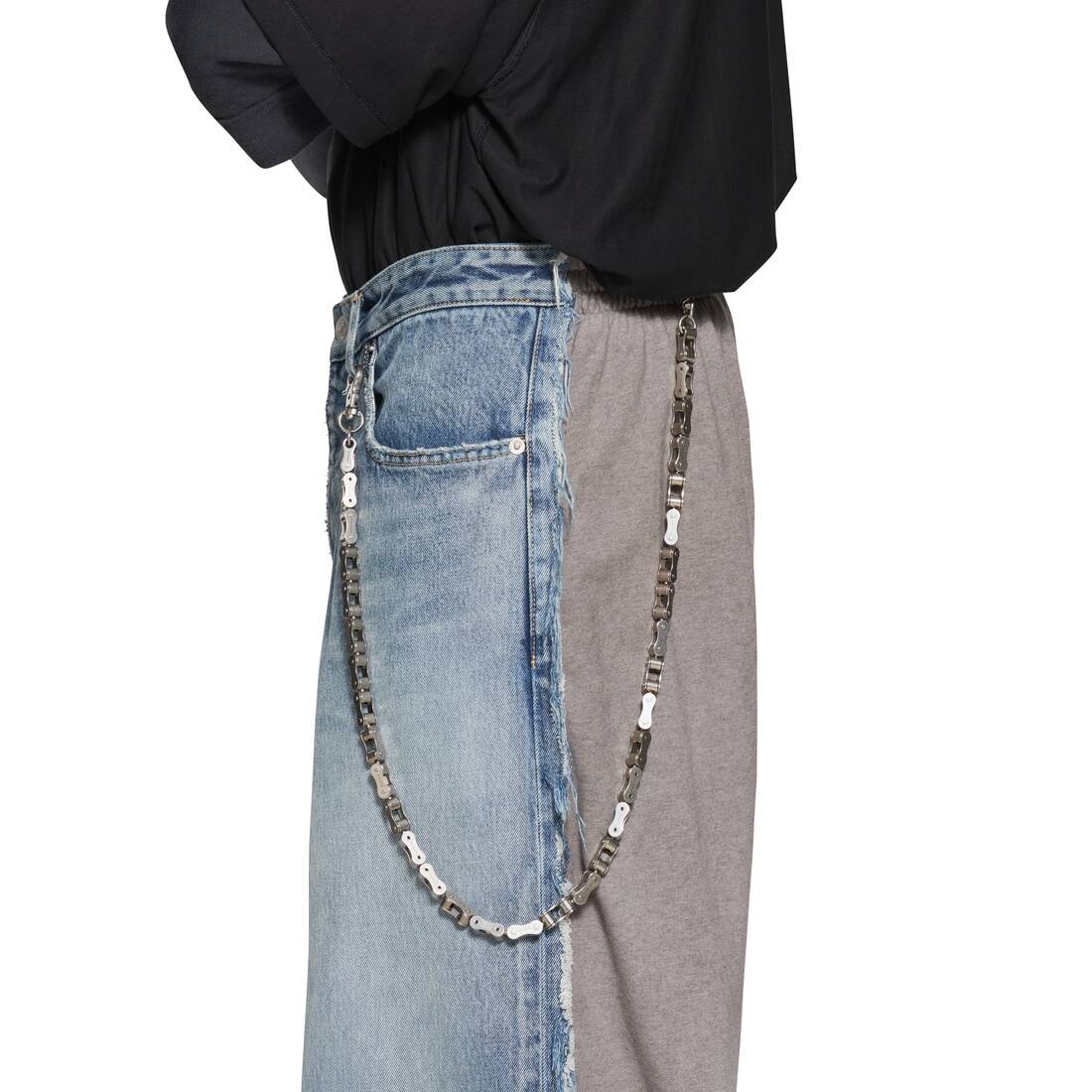 Men's Velo Short Trouser Chain in Antique Silver - 3