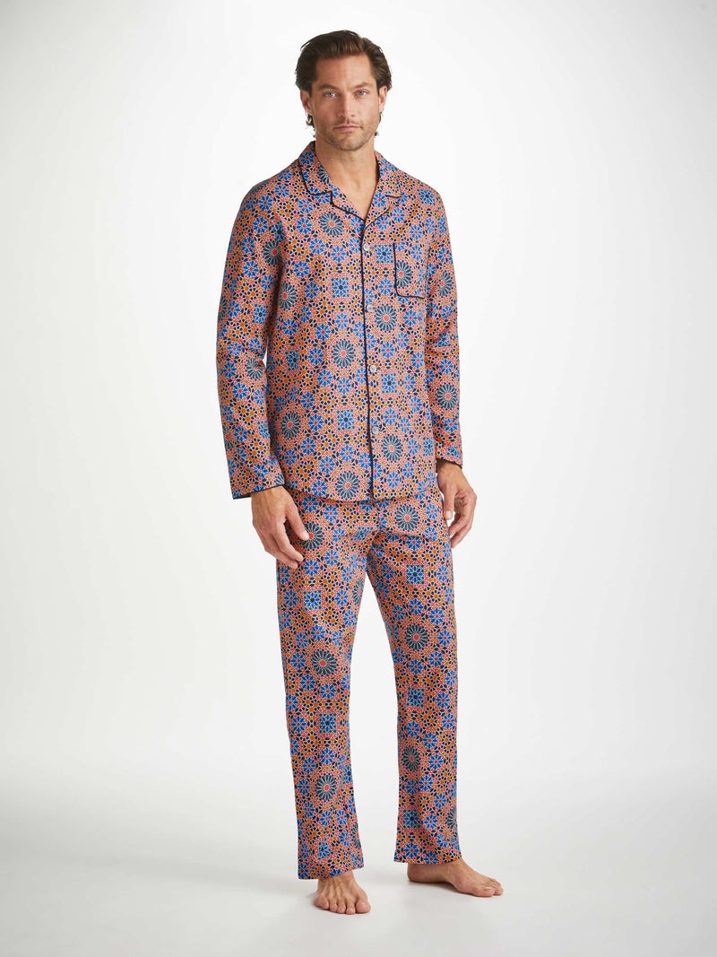 Men's Modern Fit Pyjamas Ledbury 69 Cotton Batiste Multi - 4