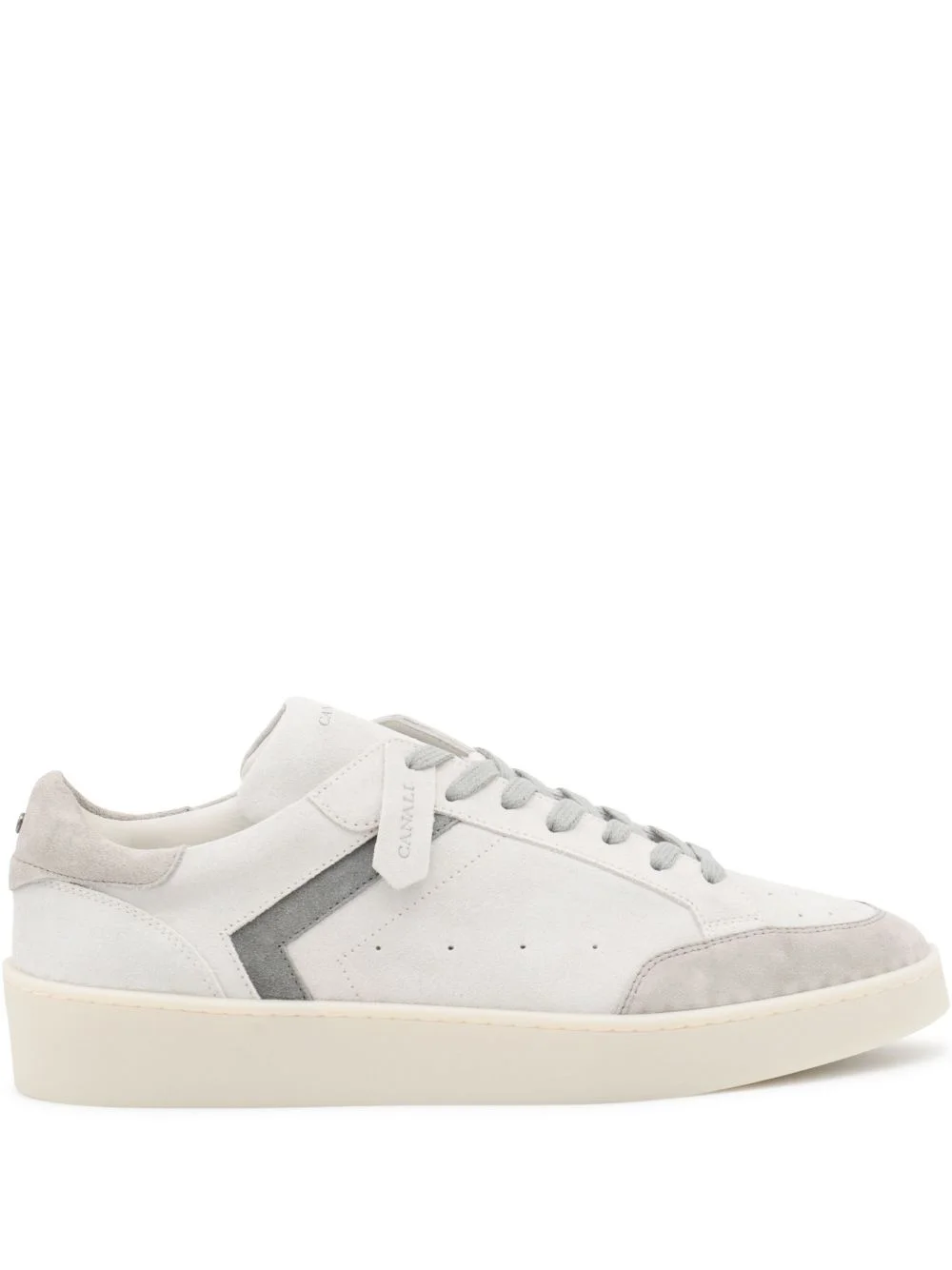 leather panelled sneakers - 1
