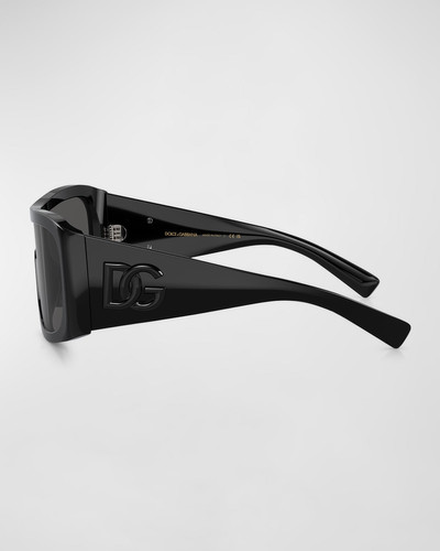 Dolce & Gabbana Men's Acetate Rectangle Shield Sunglasses outlook