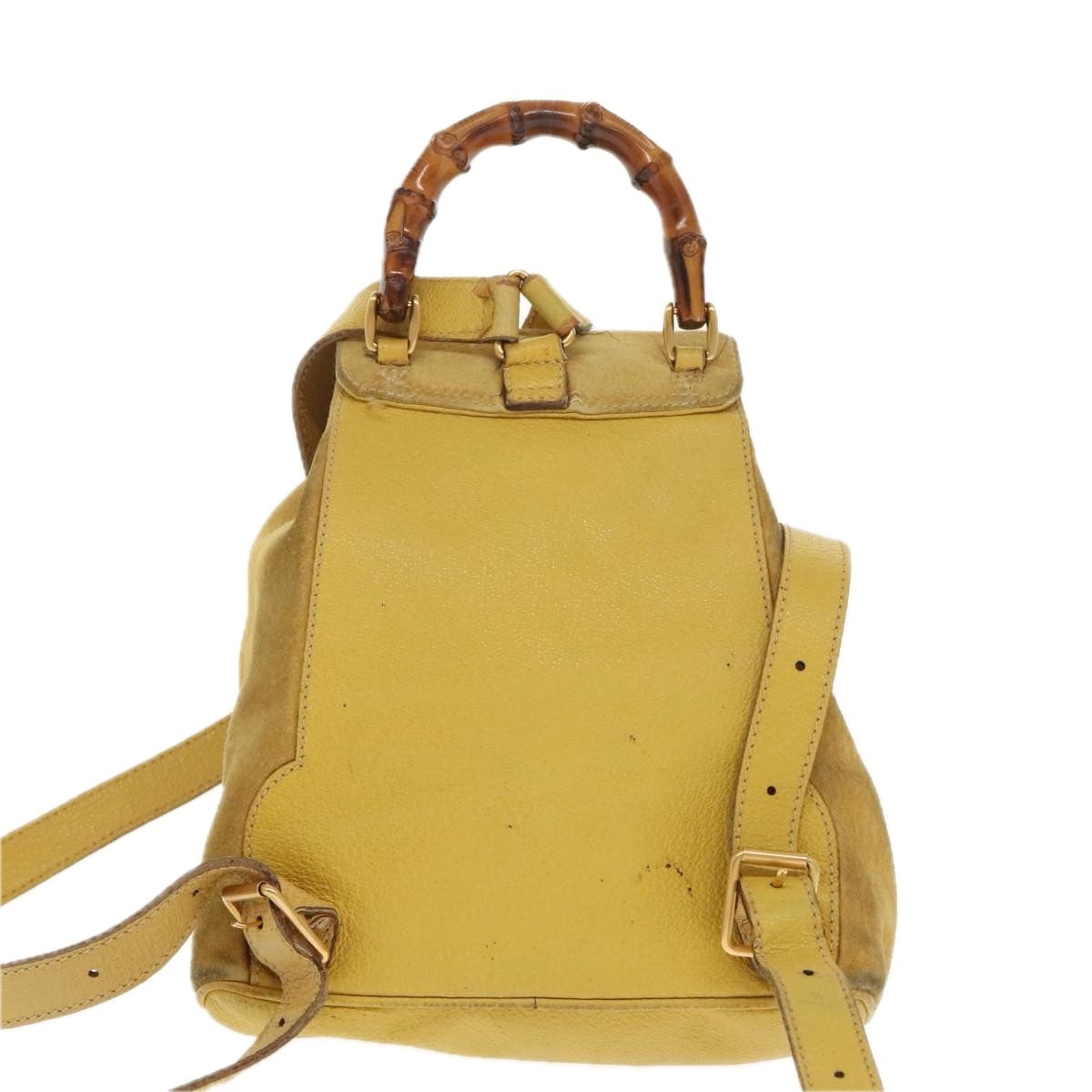 GUCCI Bamboo Backpack Suede Leather Yellow Gold 003 2058 003 2058 - 3