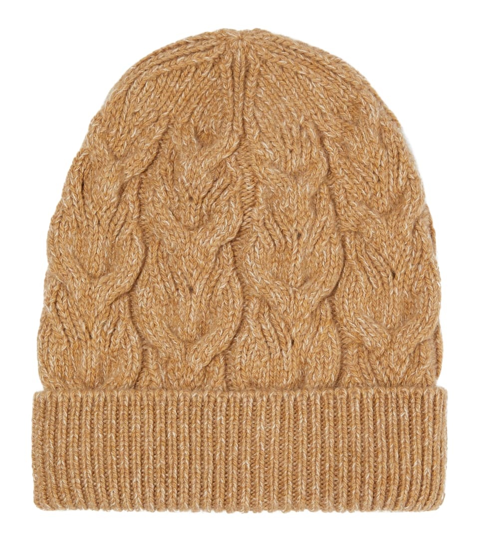 Cable-knit cashmere beanie - 1