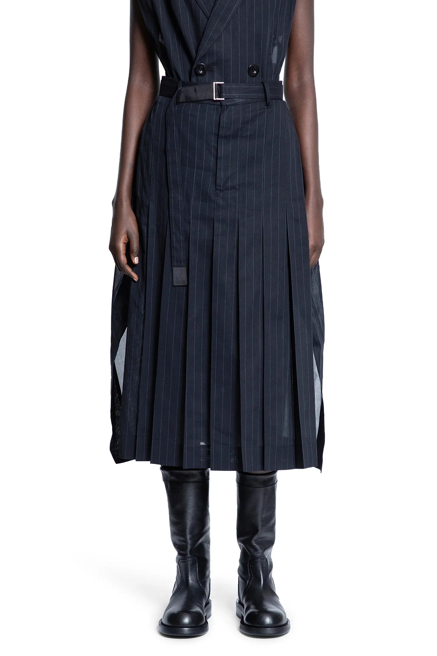 Striped-Voile-Skirt - 5