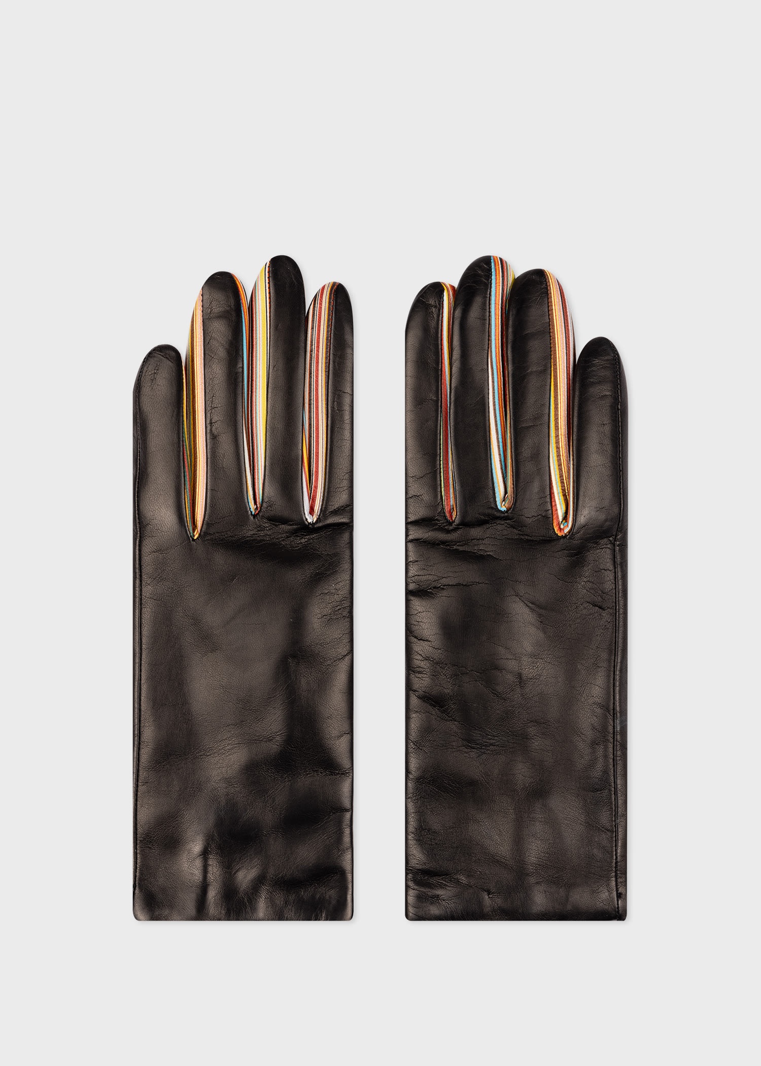Leather 'Signature Stripe' Gloves - 1