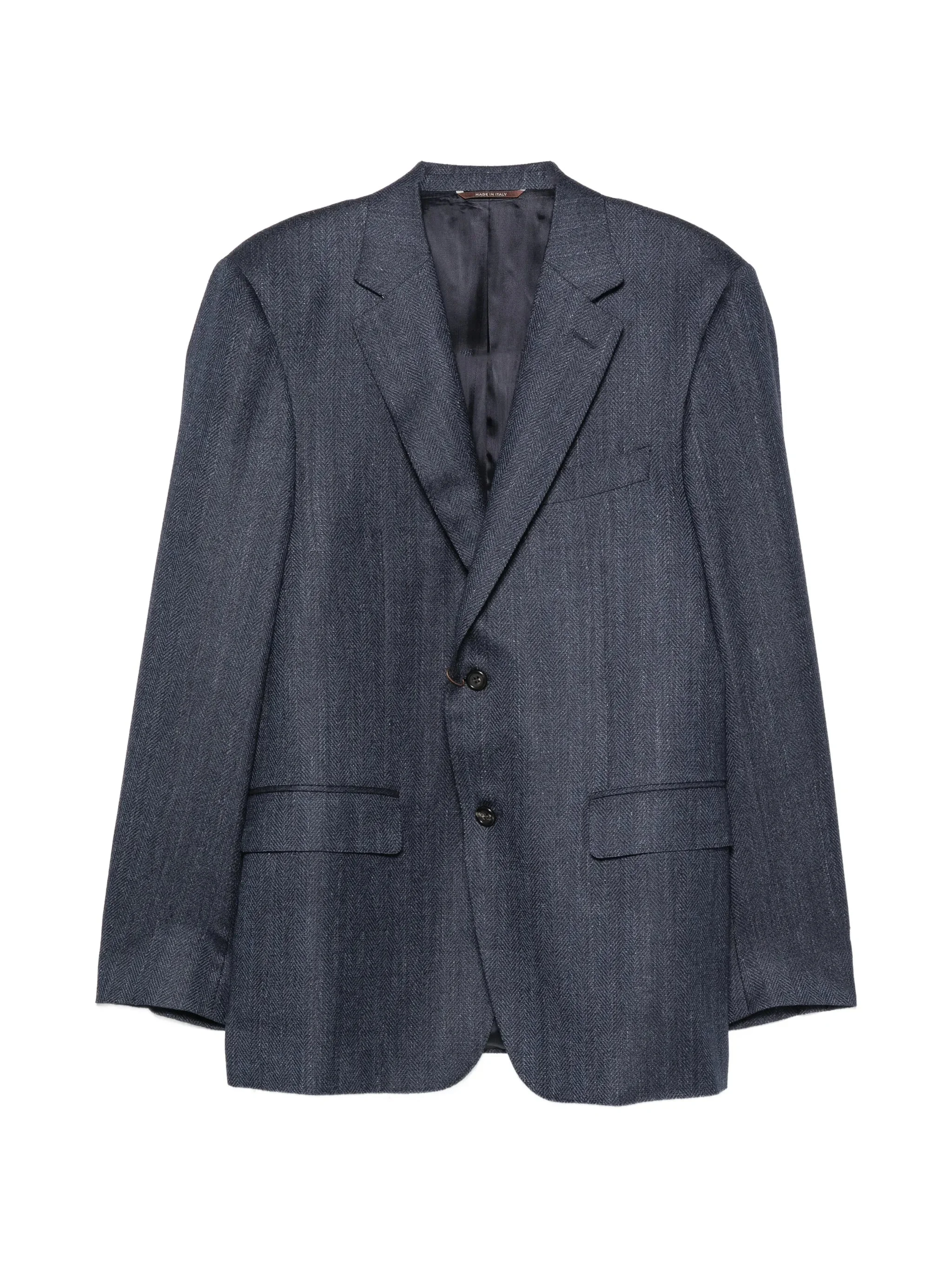 Canali Herringbone-pattern Notch-lapels Jacket - 1