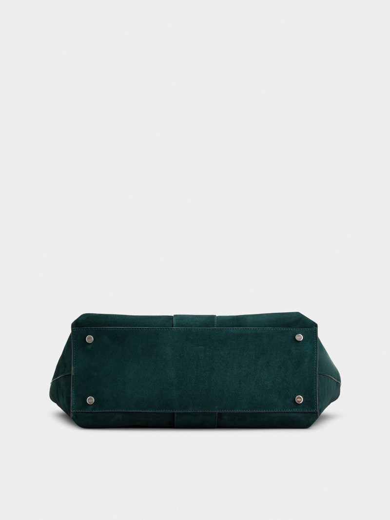 Belle Vivier Medium Shopping Bag in suede 8