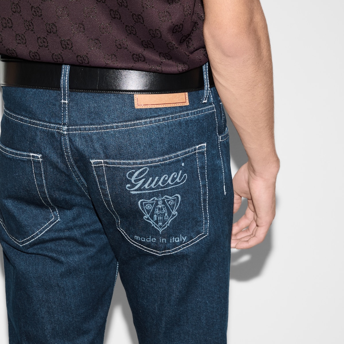 Lasered tapered denim pant - 5