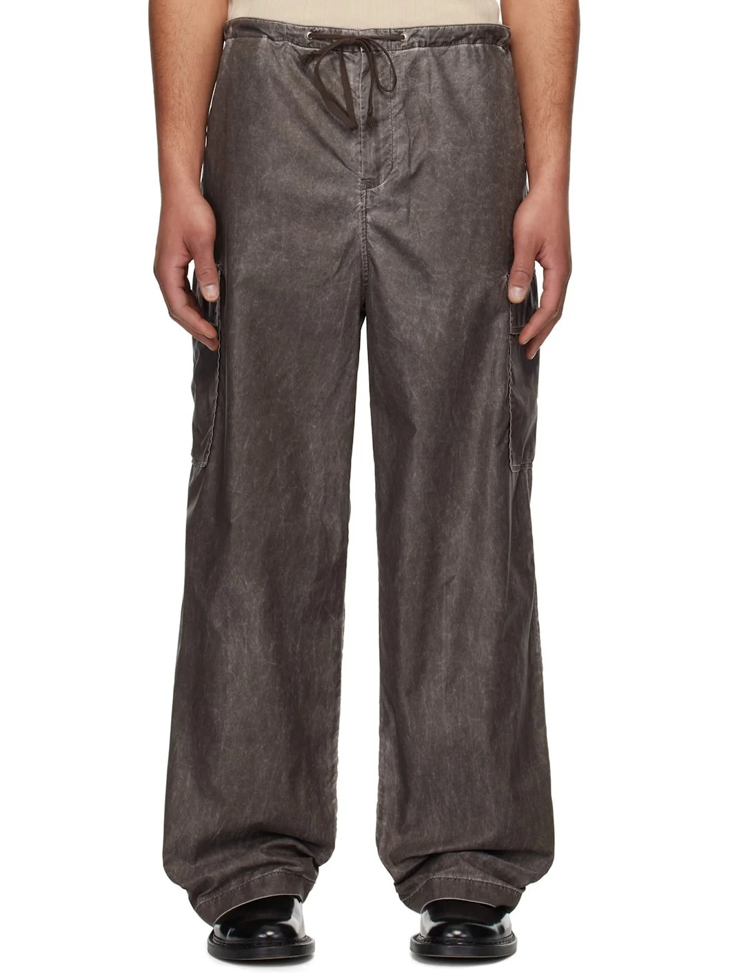 Brown Way Cargo Pants - 1