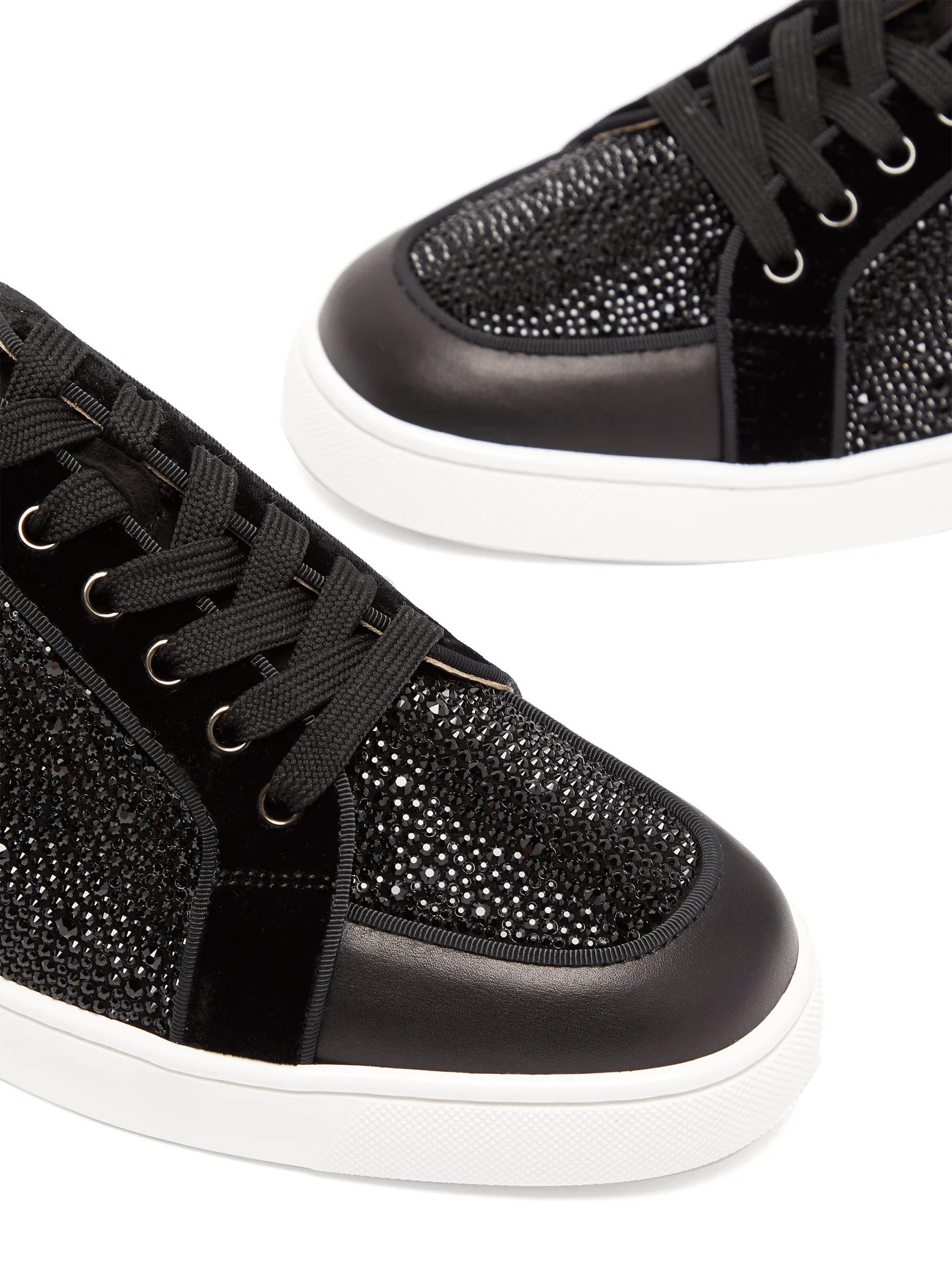 Rantulow crystal-embellished leather trainers - 6