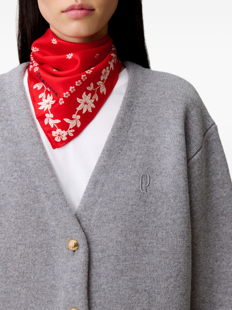 V-neck embroidered cardigan 5
