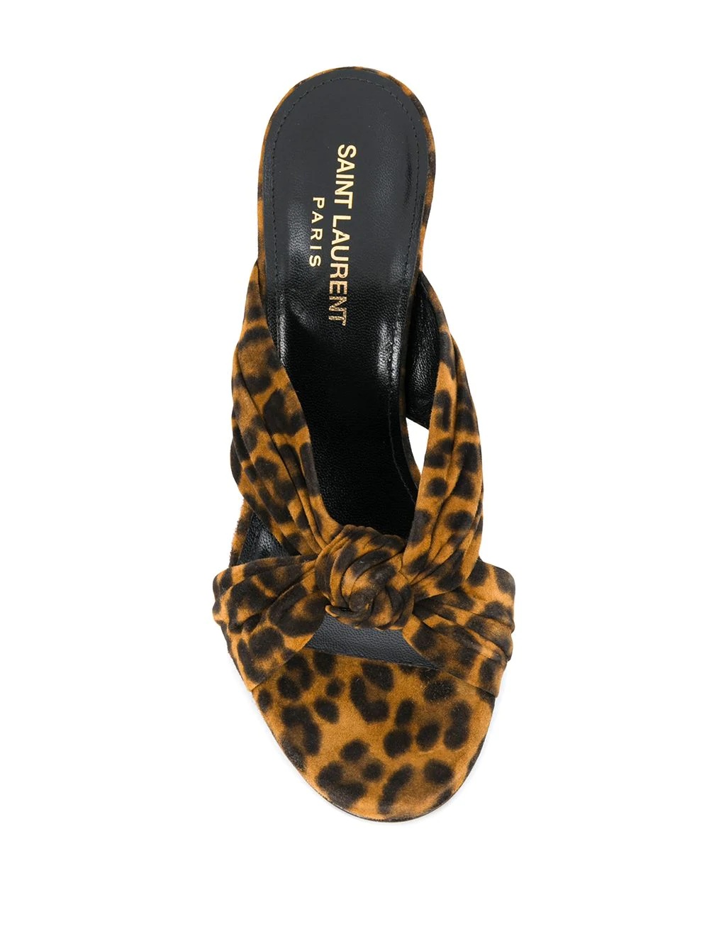 Bianca 100mm leopard-print mules - 4