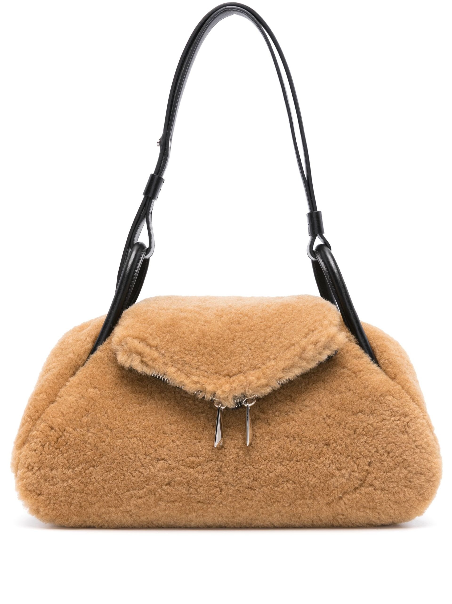 Neutral Gemini Shearling Shoulder Brown - 1