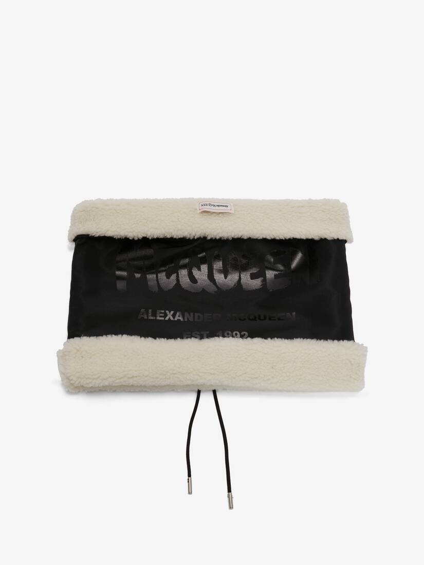 Mcqueen Graffiti Snood in Black - 1