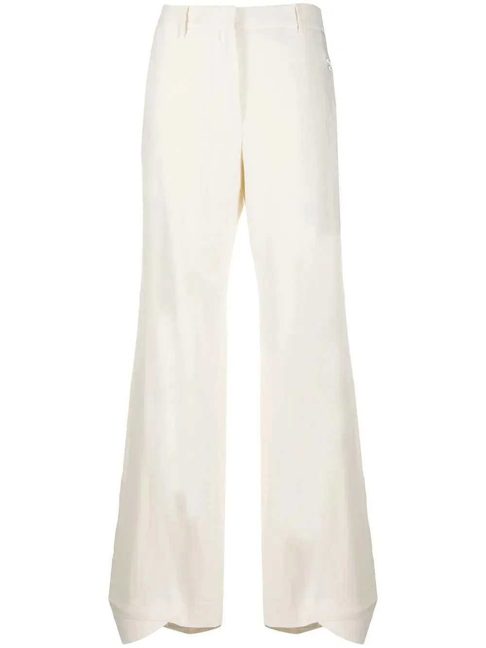 flared curved cuff trousers - 1